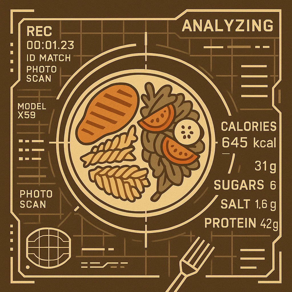 AI skanner en rett med datasyn